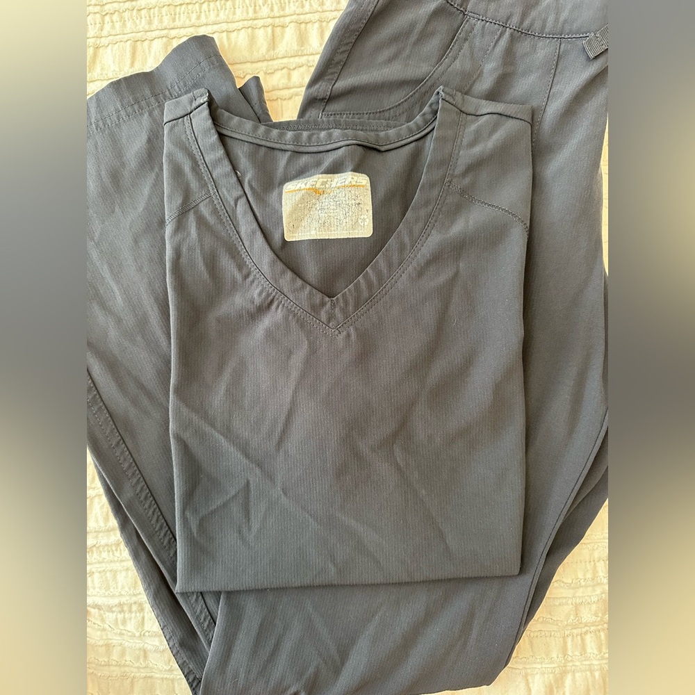 Skechers Grey Nursing Scrub Set
